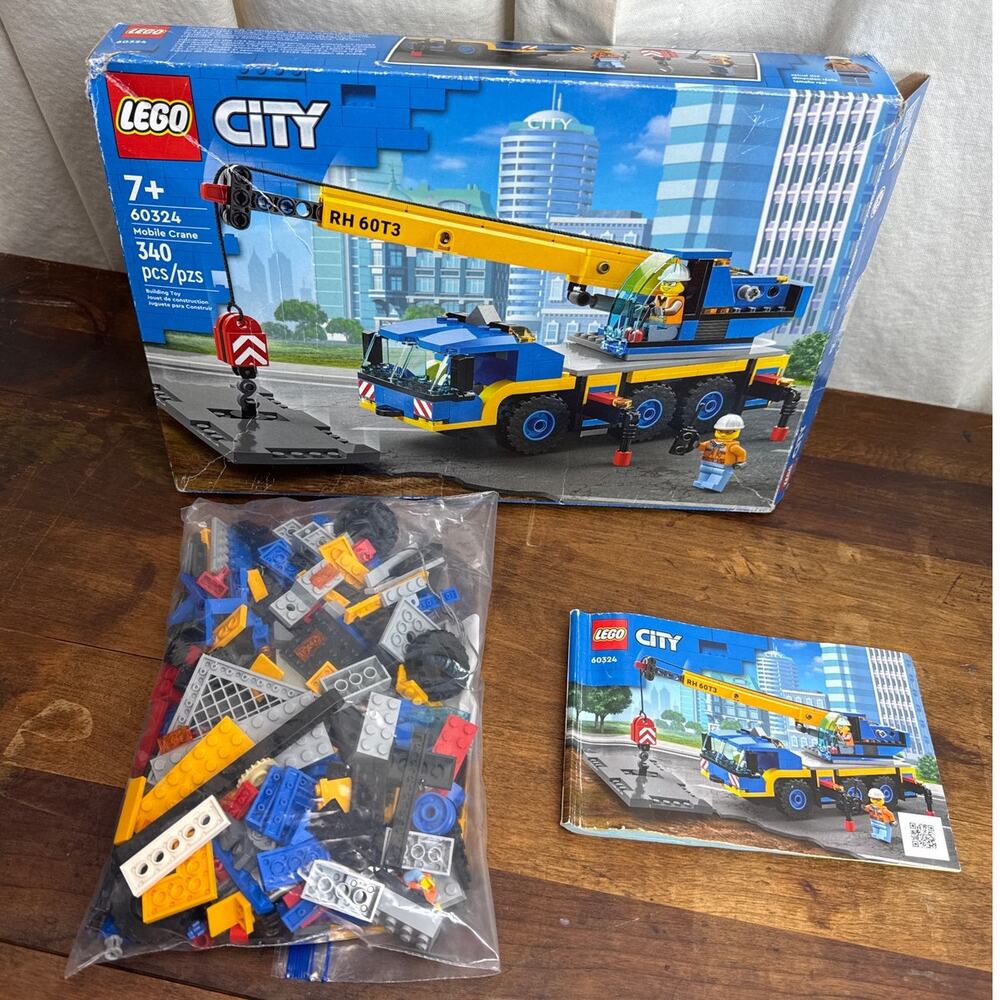 Lego City Mobile Crane Set No. 60324 With Box & Instructions Ages 7+ Retired